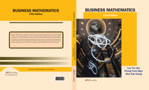 Business Mathematics 5e: Lau Too Kya, Phang Yook Ngor and Wee Kok Kiang (2022)