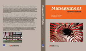 Management Eleventh Edition: Warren R. Plunkett and Gemmy S. Allen (2020)